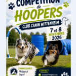Affiche de la compétition de Hoopers du Club Canin de Wittenheim les 7 et 8 novembre 2026
